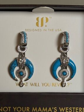 Bomb Party UNICORN Outlaw Earrings “Never Accidental” Brand New!
